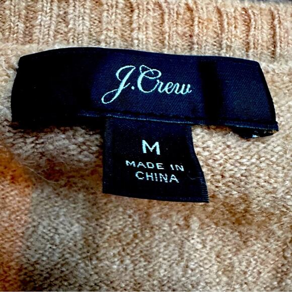 J Crew Gemstone Sweater Supersoft Yarn Tan Merino Wool $148 Medium AF013 - Picture 8 of 15